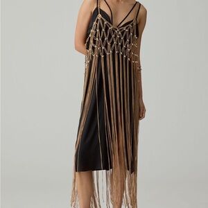 NWT Anthropologie Beaded Fringe Cami